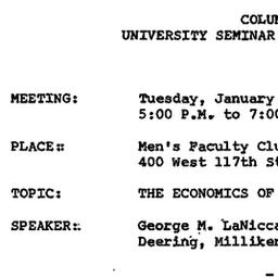 Announcements, 1968-01-16. ...