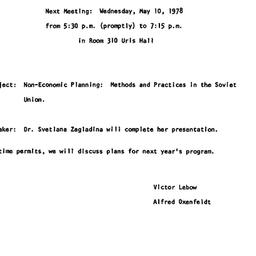 Announcements, 1978-04-25. ...