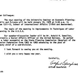Announcements, 1978-01-04. ...