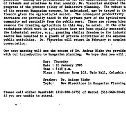 Announcements, 1984-12-27. ...