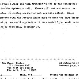 Announcements, 1979-03-02. ...