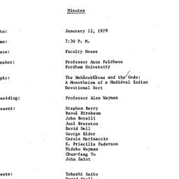 Minutes, 1979-01-12. Asian ...