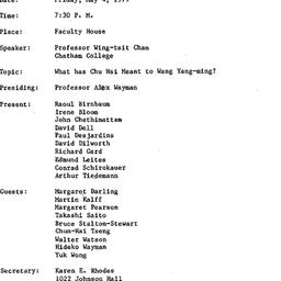 Minutes, 1979-05-04. Asian ...