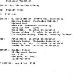 Minutes, 1991-03-01. Asian ...