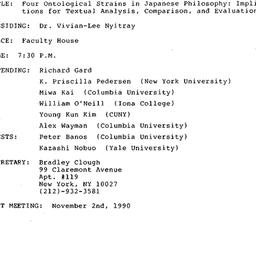 Minutes, 1990-10-05. Asian ...
