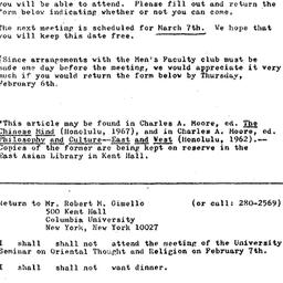 Announcements, 1969-02-07. ...
