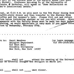 Announcements, 1974-03-01. ...