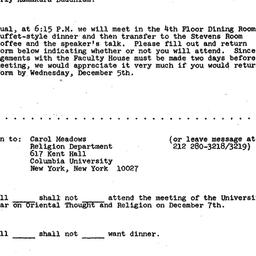 Announcements, 1973-12-07. ...