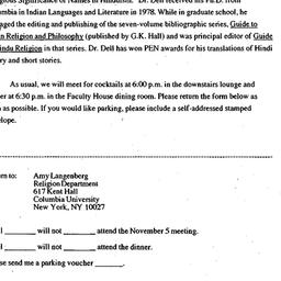 Announcements, 1993-11-05. ...