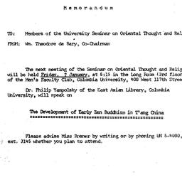 Announcements, 1966-01-07. ...
