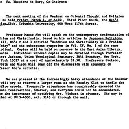 Announcements, 1966-03-04. ...