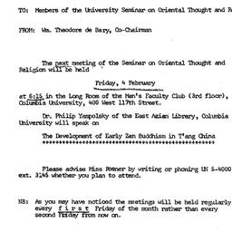 Announcements, 1966-02-04. ...
