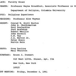 Minutes, 1981-11-06. Asian ...