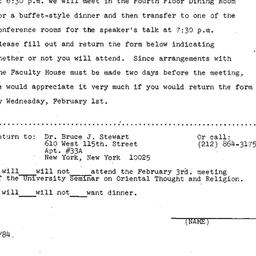 Announcements, 1984-02-03. ...