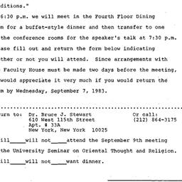 Announcements, 1983-09-09. ...