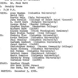 Minutes, 1986-11-07. Asian ...