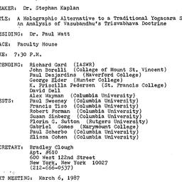 Minutes, 1987-02-06. Asian ...