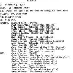 Minutes, 1986-12-05. Asian ...
