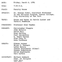 Minutes, 1981-03-06. Asian ...