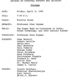 Minutes, 1981-04-03. Asian ...