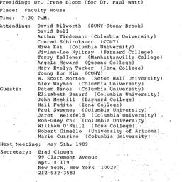 Minutes, 1989-04-07. Asian ...