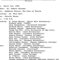 Minutes, 1989-03-03. Asian ...
