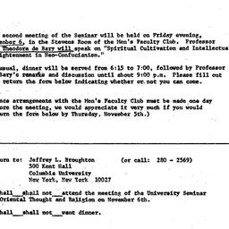 Announcements, 1970-11-06. ...