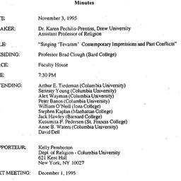 Minutes, 1995-11-03. Asian ...