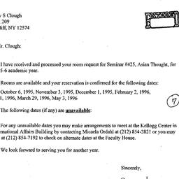 Correspondence, 1995-07-28....