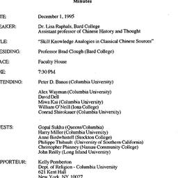 Minutes, 1995-12-01. Asian ...