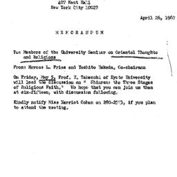 Announcements, 1967-05-05. ...