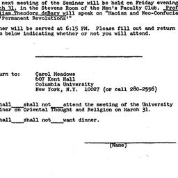 Announcements, 1972-03-31. ...