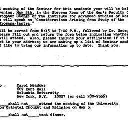 Announcements, 1972-05-05. ...