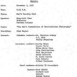 Minutes, 1971-11-05. Asian ...