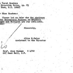 Correspondence, 1971-10-12....