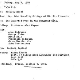 Minutes, 1980-05-09. Asian ...