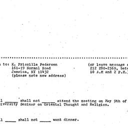 Announcements, 1975-05-09. ...