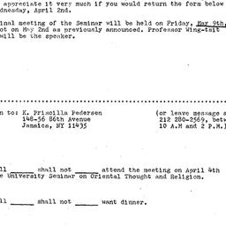 Announcements, 1975-04-04. ...