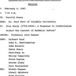 Minutes, 1983-02-04. Asian ...