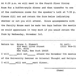 Announcements, 1982-11-05. ...