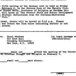 Announcements, 1973-02-02. ...