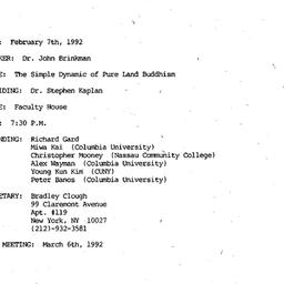 Minutes, 1992-02-07. Asian ...