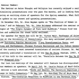 Announcements, 1992-02-25. ...