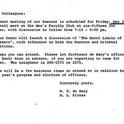 Announcements, 1968-05-03. ...