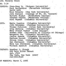 Minutes, 1986-02-07. Asian ...