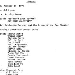 Minutes, 1978-01-13. Asian ...