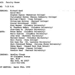 Announcements, 1990-03-02. ...