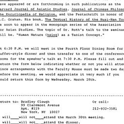 Announcements, 1990-03-30. ...