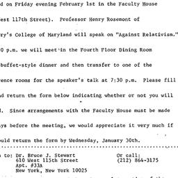 Announcements, 1985-02-01. ...