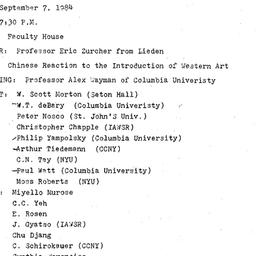 Minutes, 1984-09-07. Asian ...